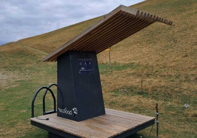 Electric bike charging point – Col de Cluy